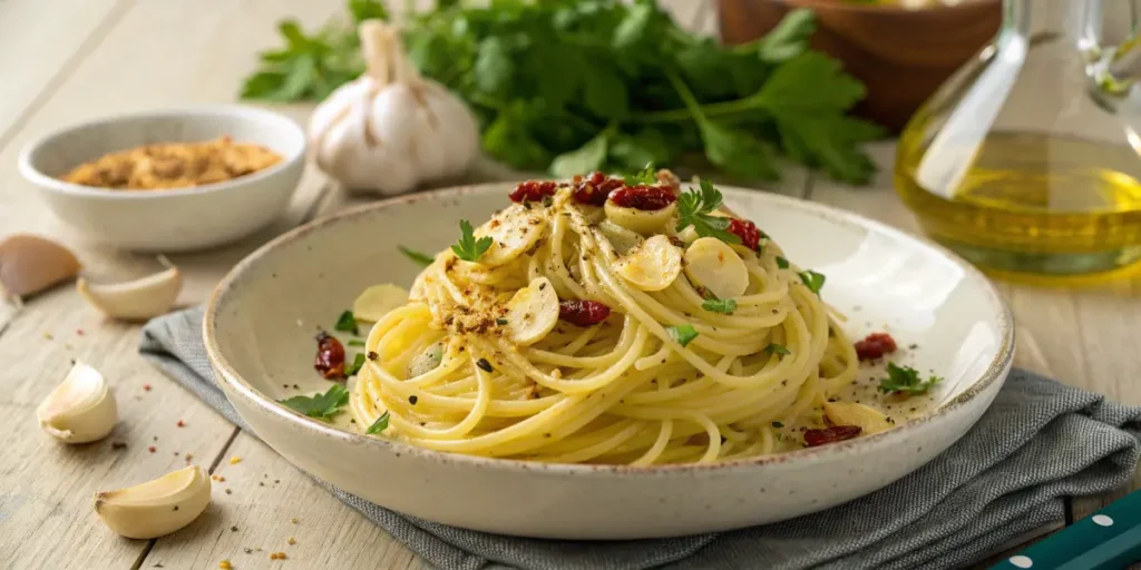 Spaghetti Aglio Olio im Thermomix