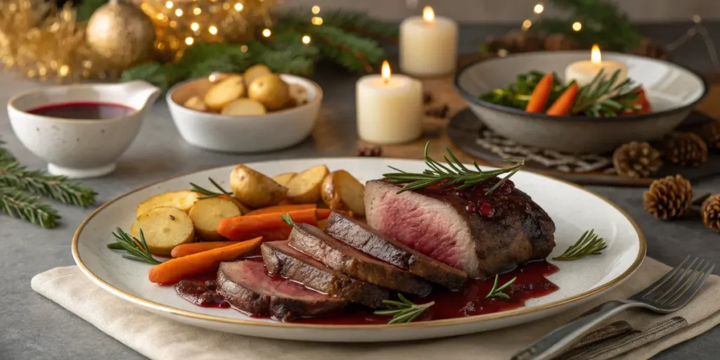 Festlicher Rinderschmorbraten zu Weihnachten