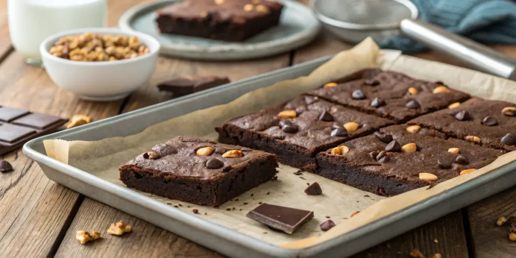 Vegane Brownies vom Backblech