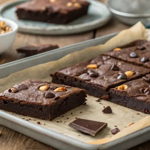 Vegane Brownies vom Backblech