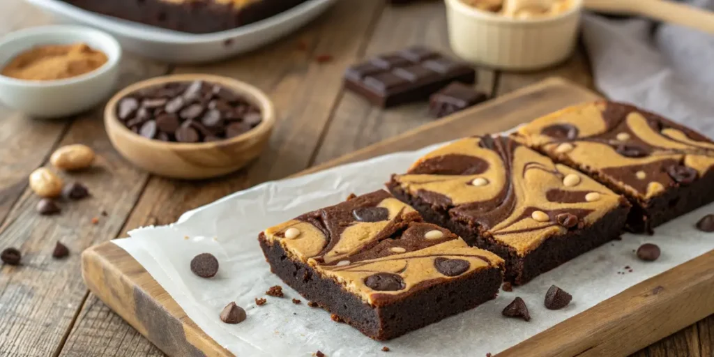 Vegane Brownies mit Erdnussbutter