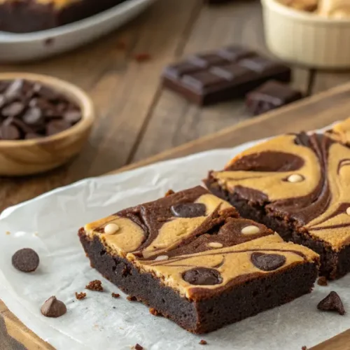 Vegane Brownies mit Erdnussbutter