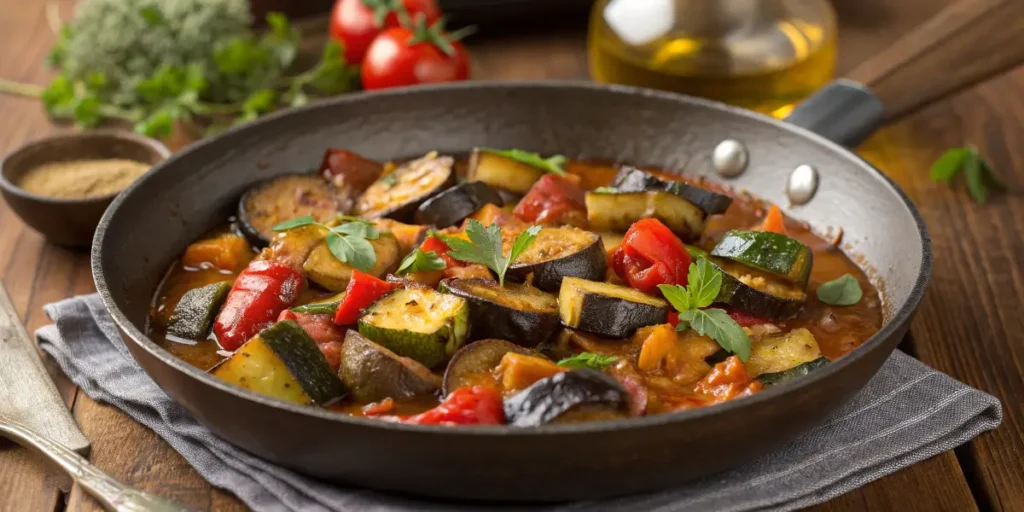 Aubergine Rezept Pfanne