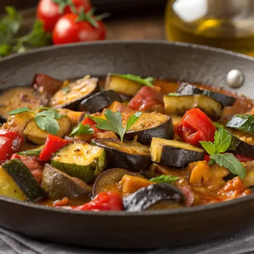 Aubergine Rezept Pfanne