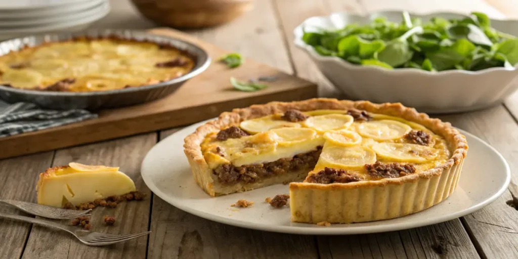Herzhafte Tarte mit Hackfleisch & Kartoffeln