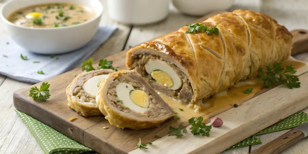 Falscher Hase Rezept mit Blätterteig