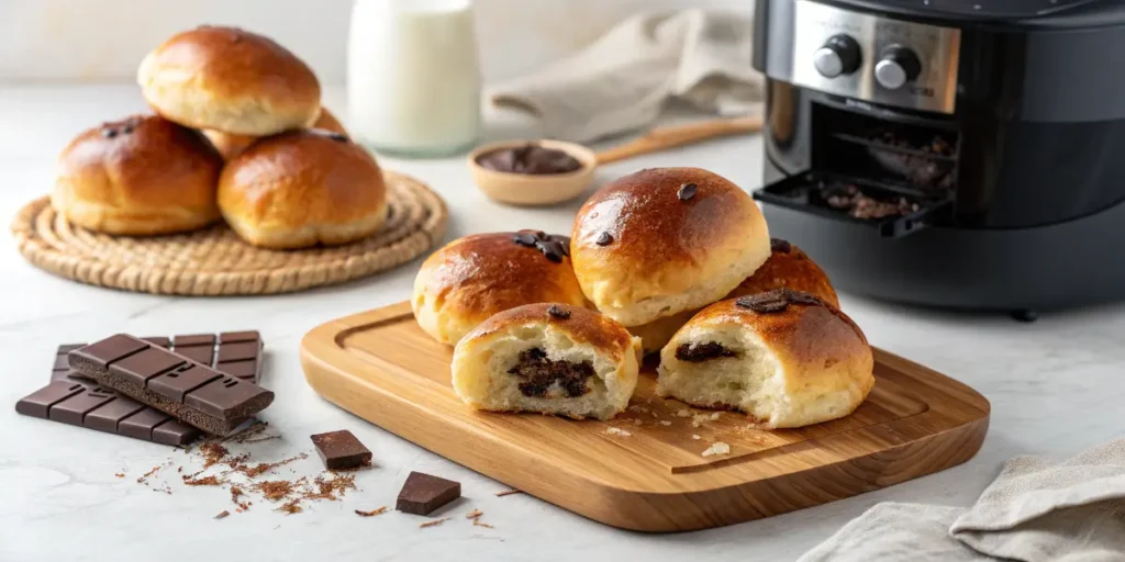 Schokobrötchen Rezept im Airfryer