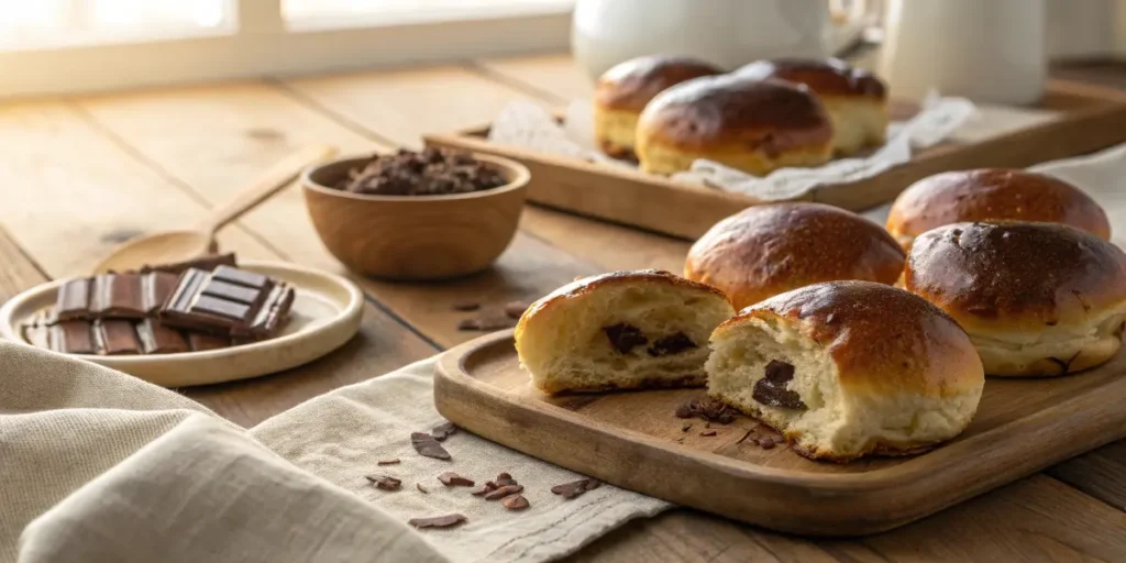 Schokobrötchen Rezept ohne Hefe oder mit Hefe