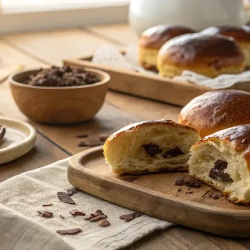 Schokobrötchen Rezept ohne Hefe oder mit Hefe
