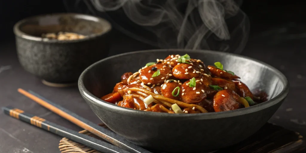 Scharfes Enoki Pilze Rezept mit Soße