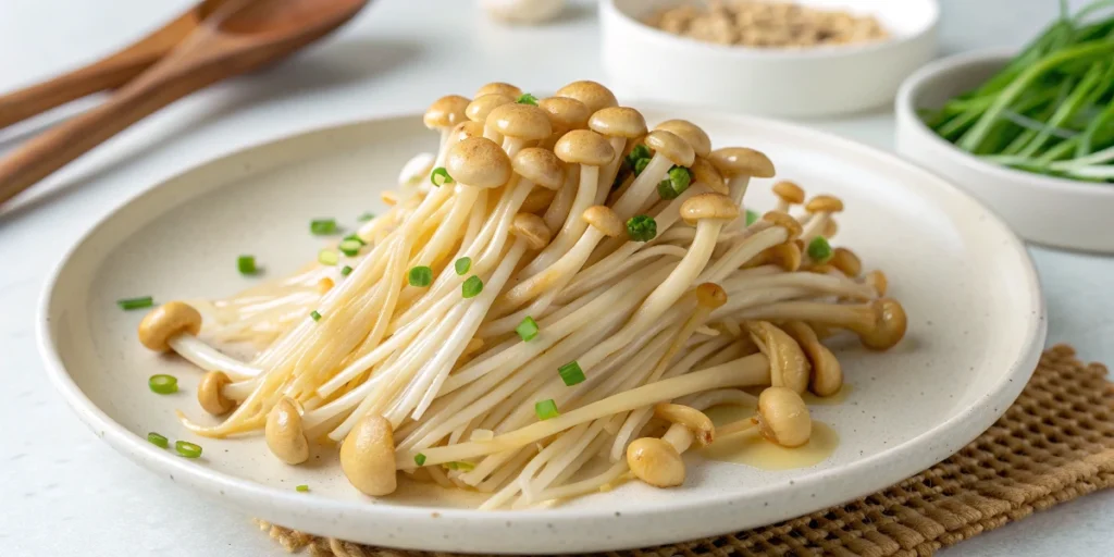 Enoki Pilze Rezept Vegan & Nicht Scharf