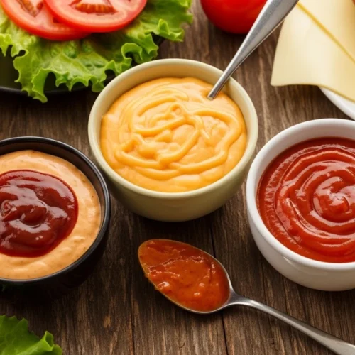 Burgersauce Rezept BBQ, Käse & Scharf