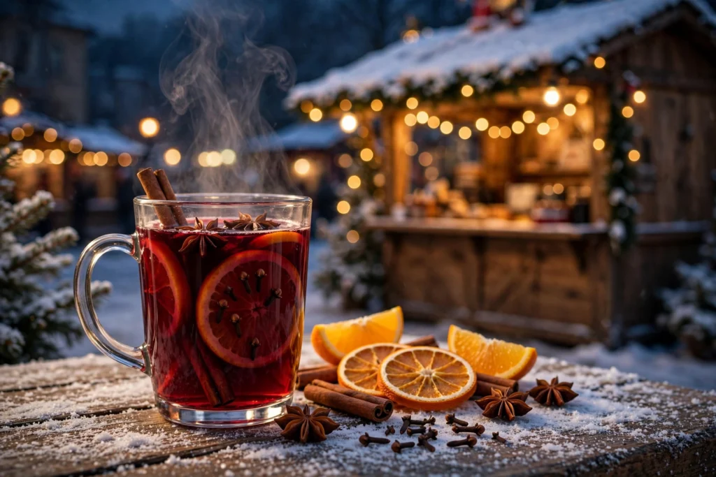 Glühwein Rezept – Dampfer Glühweinbecher auf dem Weihnachtsmarkt