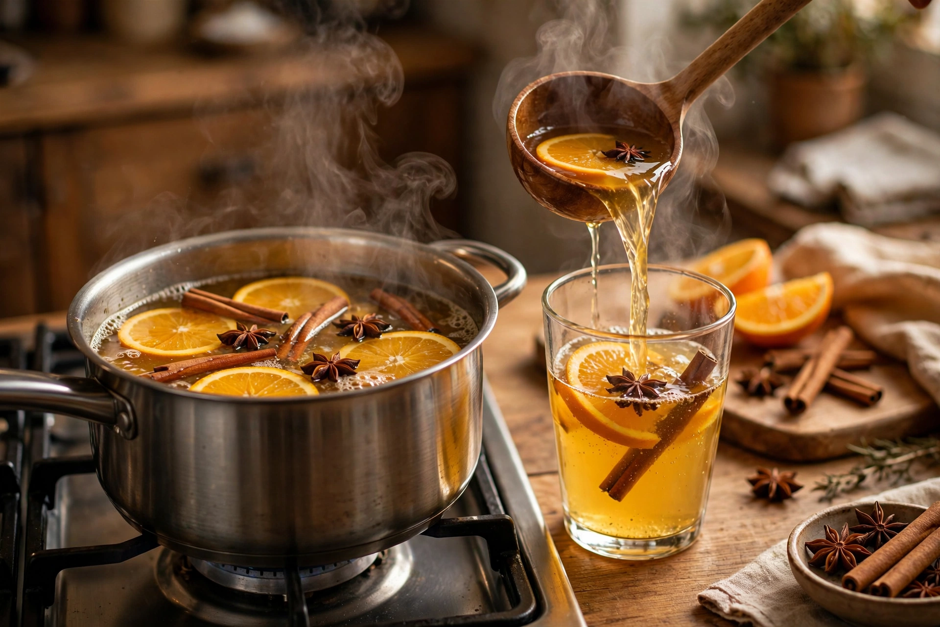 Lillet warm trinken Rezept – sanftes Erwärmen mit Orange, Zimt und Sternanis