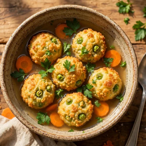 Backerbsen Suppe Rezept – Klare Brühe mit knusprigen Backerbsen