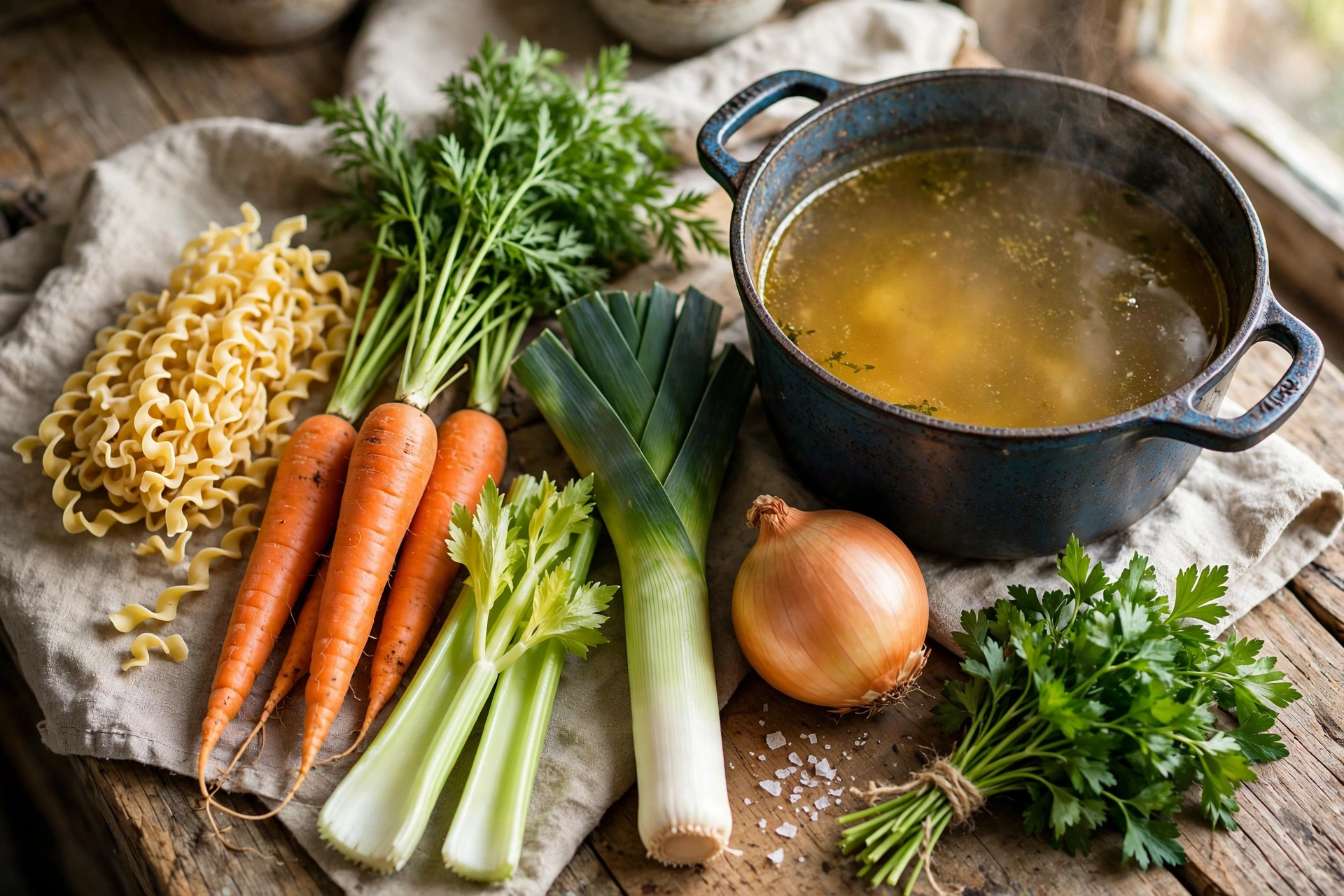 nudel suppe rezept – frische Zutaten für die klassische Nudelsuppe